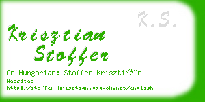 krisztian stoffer business card